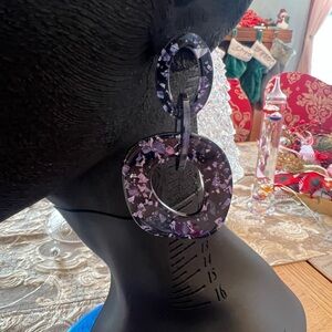 Elegant Purple Dangle Earrings